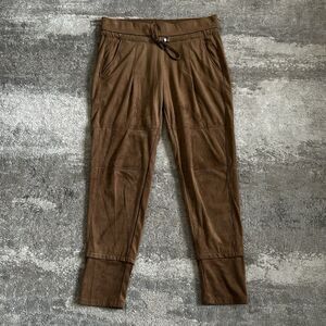Raffaello Rossi Pants Womens 40 Brown Jogger Candice Tapered High Rise Casual 10